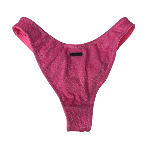 Triangl Swimwear Mica Nell Pink Sparkle Bikini Bottom Cheeky Women's Size XXS - Picture 2 of 5